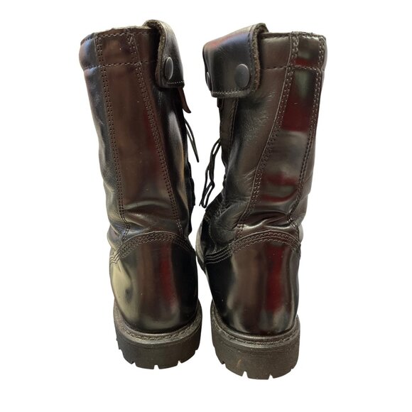 Rocky Mens black leather paratroop moto mid calf boots sz 10M SKU 9955